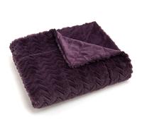 Plaid chevron 130x170 prune - Amadeus - Violet - Polyester Prune G