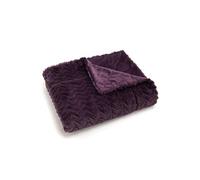 Plaid chevron 130x170 prune - Amadeus - Violet - Polyester Prune G