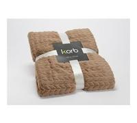 Plaid chevron 130x170 taupe - - Marron - Polyester