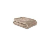 Plaid Chevron en polyester taupe l.130 x L.170 cm