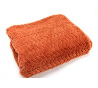 Plaid Chevron orange 130x170 polyester 1.00x130.00 cm