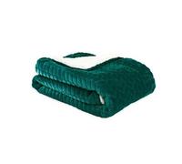 Plaid Chevron-sherpa, vert l.130 x L.170 cm