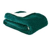 Plaid Chevron-sherpa, vert l.130 x L.170 cm