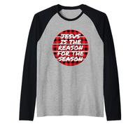 Plaid Christian Jesus The Reason Christmas Christmas Holiday Plaid Manche Raglan