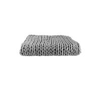 Plaid Chunky 120x150cm Grosse Maille Tressée Coloris Gris - LOTOV - ALTOBUY Gris G
