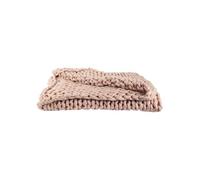 AltoBuy Plaid Chunky 120x150cm Grosse Maille Tressée Coloris Rose