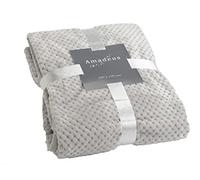 Plaid, collection Damier, couleur grise claire, 130x170 cm, Amadeus