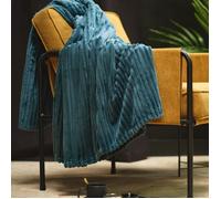 Plaid cotelé uni ESSENTIAL - TODAY - Bleu 150x200 cm