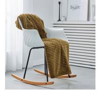 Plaid XL #3 Ribbed 150 x 200 Polyester TODAY Essential Bronze Marron