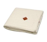 Couverture plaid en lin beige 75X100