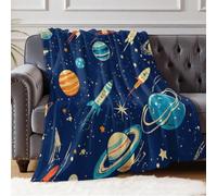 Plaid Couverture Polaire Aéronefs et engins spatiaux en Flanelle Microfibre, Couverture Canapé Douce et Chaude pour Lit Maison Bureau Voyage Camping, Plaid Décoratif Toutes Saisons 220 x 240 cm