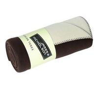 Plaid couverture polaire double couche 150 x 170 - JN952 - marron et crème - taille:unique Marron G