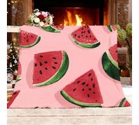 Plaid Couverture Polaire en Flanelle, Rose Jeté de Canapé 180x220 cm lit 2 Personnes Chaud, ThèMe de PastèQue de Dessin Animé Couverture Polaire Douce et Légère Camping et Voyage