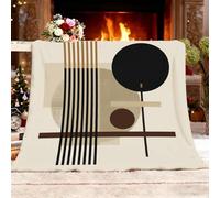 Plaid Couverture Polaire Flanelle Hiver Art Abstrait Minimaliste Chaude Douce Moelleuse pour Adulte et Enfant, Plaids Chaud Couleur Claire pour Couvre-lit Jeté de Canapé and Camping, XXL 180x200 cm