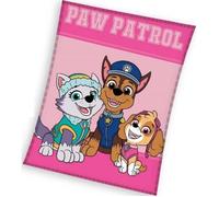 PLAID-COUVERTURE POLAIRE PAT PATROUILLE-PAW PATROL ROSE 100X140 CM-NEUF.