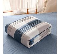 Plaid Couvre Lit Matelassée, Chickw1 Réversible Imprimé Doux Microfiber Couvre-lit Couverture de lit Jeté de Lit Dessus de Lit (Bleu,100x150cm)