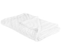 Plaid Couvre-lit Moderne et Doux 150 x 200 cm en Polyester Blanc Kandilli