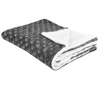 Plaid Couvre-lit Moderne et Doux 150 x 200 cm en Polyester Gris Kandilli