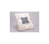 Plaid damier 130x170 crème - Amadeus - Beige - Polyester Crème G