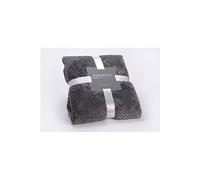 Plaid damier 130x170 gris anthracite - Amadeus - Gris - Polyester gris foncé G