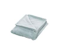 Plaid Damier bleu glacier 130x170 cm - - Bleu - Polyester