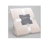 Plaid Damier crème 170x240 cm - Amadeus - Beige - Polyester Beige G