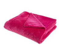 Plaid Damier Fushia 130x170 cm - - Rose - Polyester