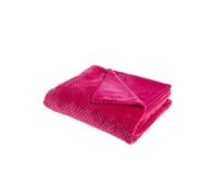 Plaid Damier Fushia 130x170 cm - - Rose - Polyester