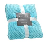 Plaid damier lagon 130x170 cm