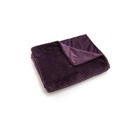 Plaid damier prune 130X170 cm - - Violet - Polyester