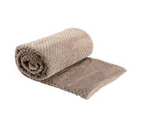 Plaid damier taupe doublé en polyester 1