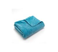 Plaid damier turquoise 130X170 cm - Amadeus - Bleu - Polyester Bleu G