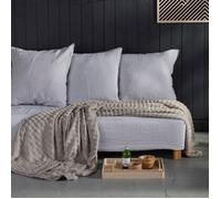 Plaid damier uni BIEN AU CHAUD - TODAY - Beige 130x180cm