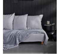 Plaid damier uni BIEN AU CHAUD - TODAY - Gris 130x180cm