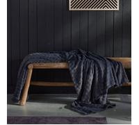 Plaid damier uni BIEN AU CHAUD - TODAY - Gris anthracite 130x180cm
