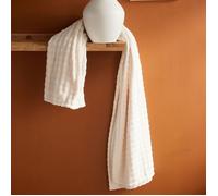 Plaid damier uni MATCHA - TODAY - Blanc 130x180cm