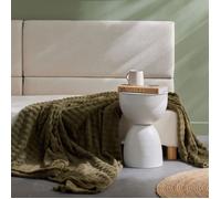 Plaid damier uni MATCHA - TODAY - Vert 130x180cm