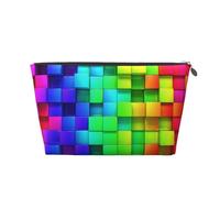 Plaid de Couleur Arc-en-Ciel, Trousse de Toilette Trousse de Maquillage Sac à cosmétiques Trousse de Toilette de Voyage Portable