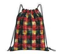 Plaid De Noël Unisexe Sac À Dos À Cordon Résistant Sacs De Sport Léger Sac À Cordon Pour Natation Piscine Gymnastique