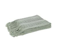 Plaid Déco Tricot ""Abby"" 143x195cm Vert Clair