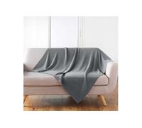 Plaid Tricotine - Taille 125 x 150 - Gris