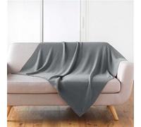 Plaid Tricotine - Taille 125 x 150 - Gris