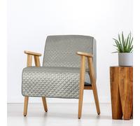 Plaid décoratif pour fauteuil 70x160 Dimon velours géométrique argenté Eurofirany
