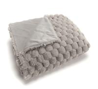 Plaid Diana gris 130x170 - Amadeus - Gris - Polyester Gris G