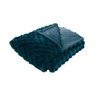 Plaid Diana émeraude 130x170 cm - - Bleu - Polyester