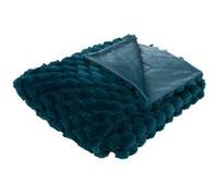 Plaid Diana émeraude 130x170 cm - - Bleu - Polyester