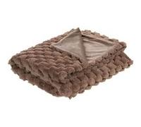 Plaid Diana taupe 130x170 cm - - Marron - Polyester