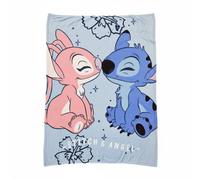 Plaid Disney 2 En 1 Angel Et Stitch Polyester Bleu 125X150