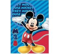 Plaid - Disney - Mickey - 100x140 cm - Polyester doux - Anti-peluche