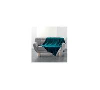 Plaid - DOUCEUR D'INTERIEUR - Flanou - 180 x 220 cm - Polyester - Bleu